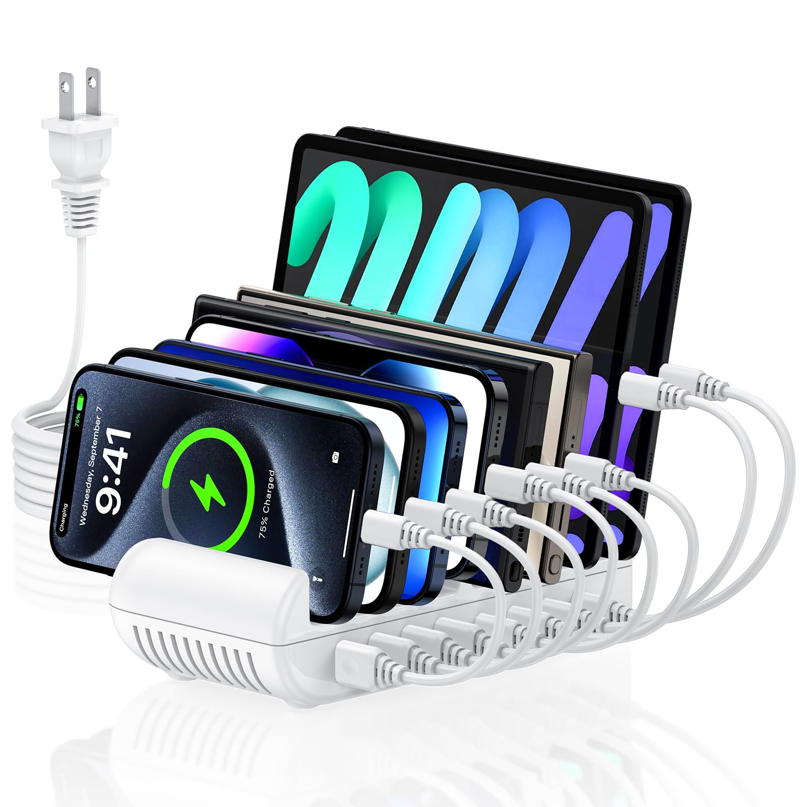 楽天市場】USB充電ステーション 8ポート 65W 【4*PD&4*USB A】卓上充電