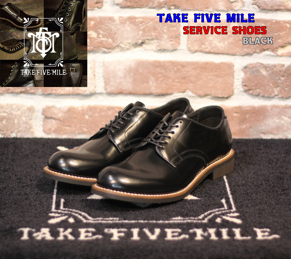 楽天市場】TAKE FIVE MILE SERVICE SHOES BLACK テイクファイブマイル