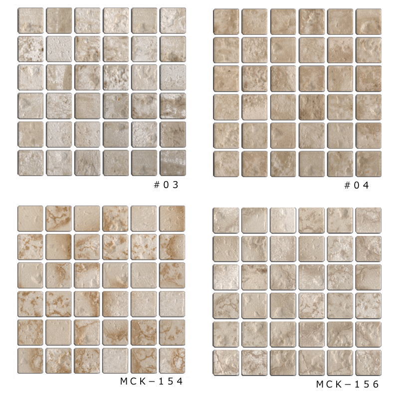楽天市場】モザイクタイル シート 磁器 23角 アンテイーク 大理石調 艶