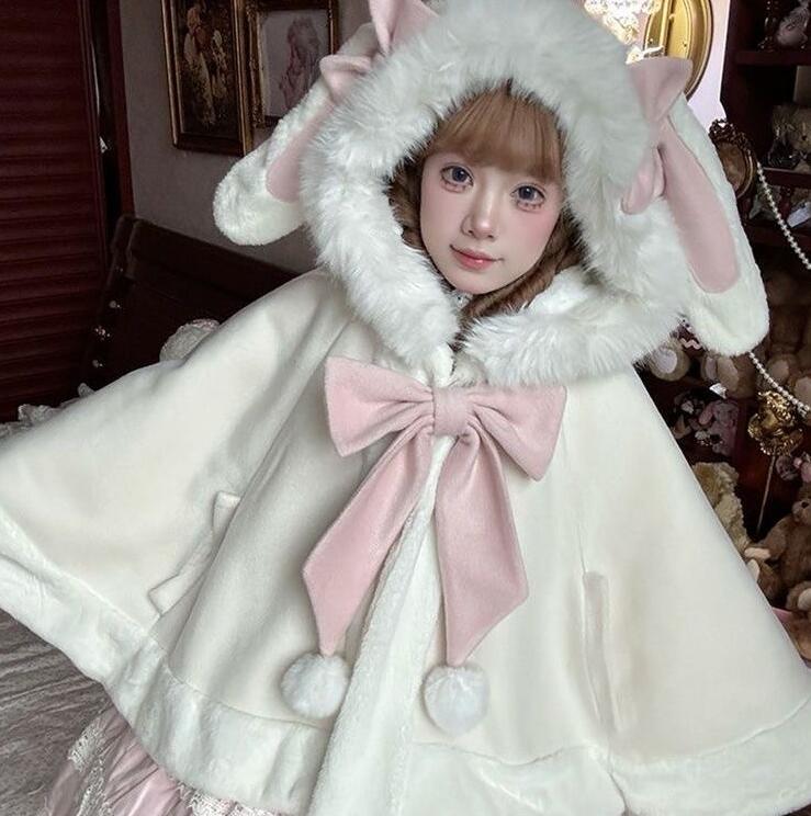 楽天市場】Lolita系 ロリータ ポンチョ コート ケープ コート 無地