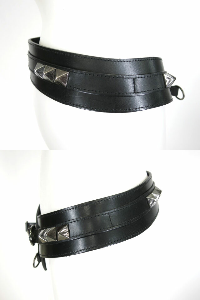 楽天市場】【中古】alice auaa / スタッズ付きレザーオーバーベルト