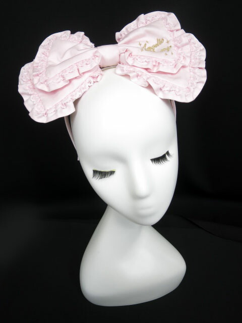 楽天市場】【中古】Angelic Pretty / ロゴ刺繍カチューシャ アンジェ