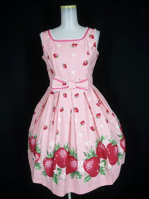 楽天市場】Emily Temple cute / ストライプイチゴプリントノースリーブ