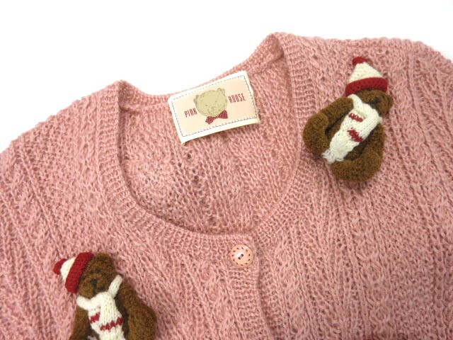 楽天市場】【中古】 PINK HOUSE / クマ ぬいぐるみモチーフ付きニット
