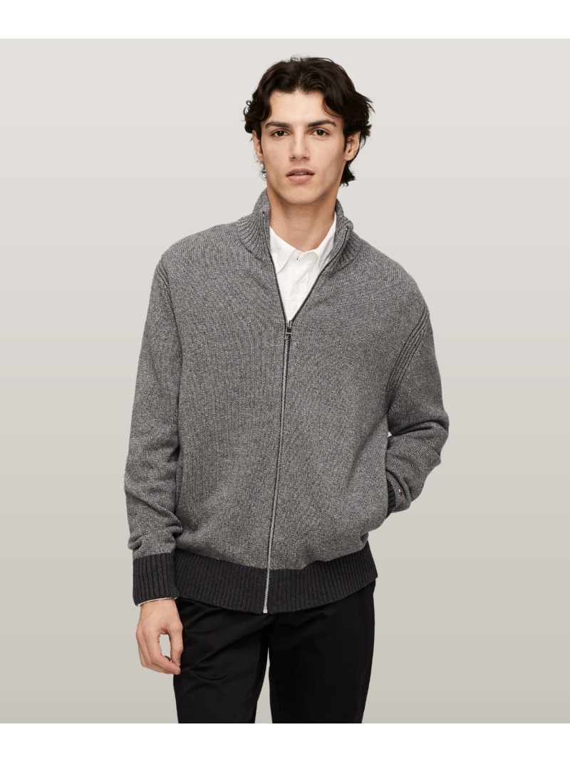 楽天市場】ジップアップニットジャケット TOMMY HILFIGER トミー