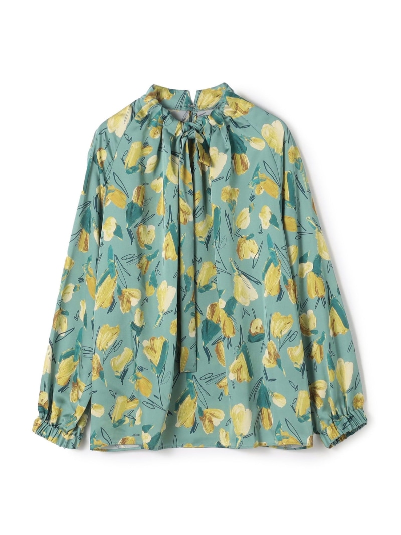 楽天市場】【SALE／30%OFF】ブーゲンビリアプリント ボウタイギャザー