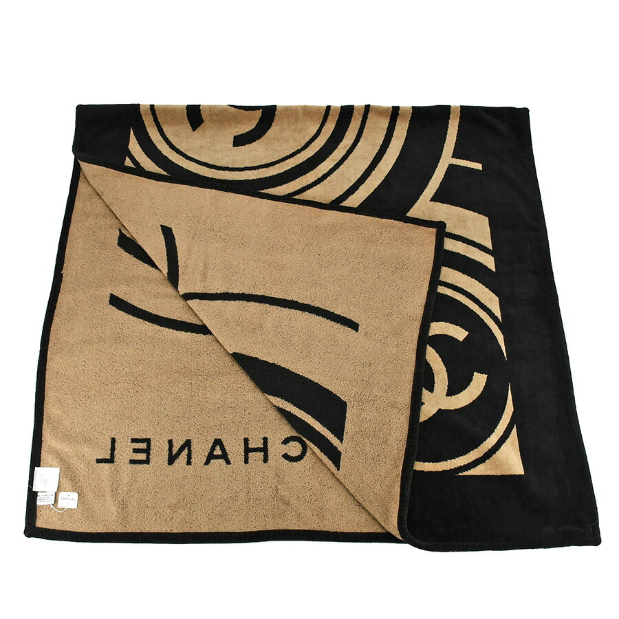 CHANEL タオルケット 黒・ベージュ CHANEL タオルケット 黒・ベージュ