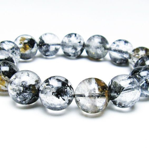 楽天市場】ブラックエレスチャルクォーツ ブレスレット 15mm