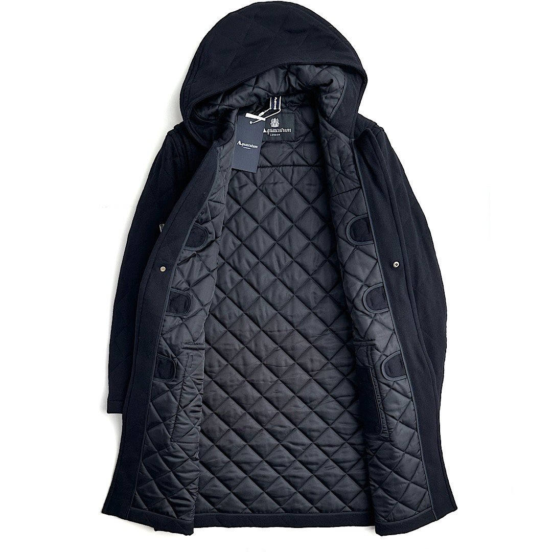 希少 英国製 Aquascutum ダッフルコート 38 オリーブ 希少 英国製