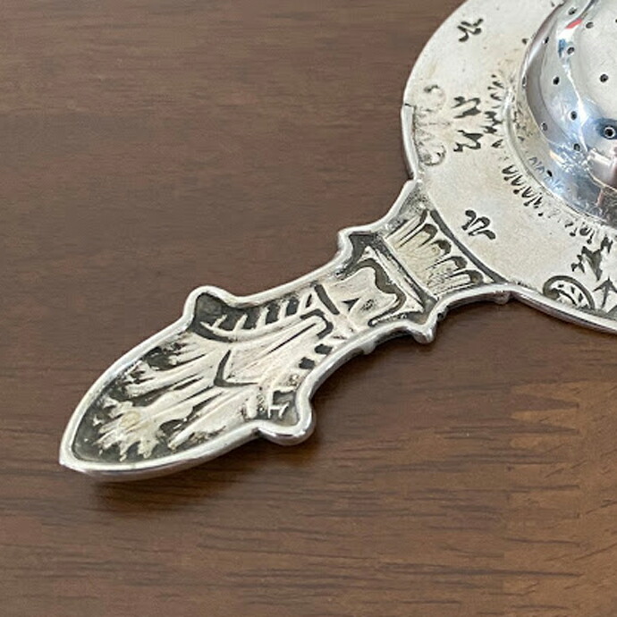 楽天市場】アンティーク ティーストレーナー スターリングシルバー