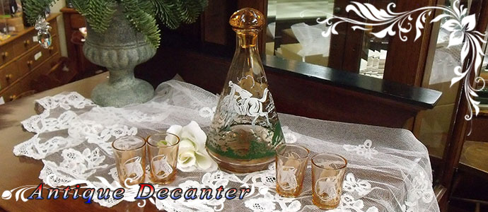 楽天市場】アンティーク ガラス デキャンタ グラス セット 乗馬