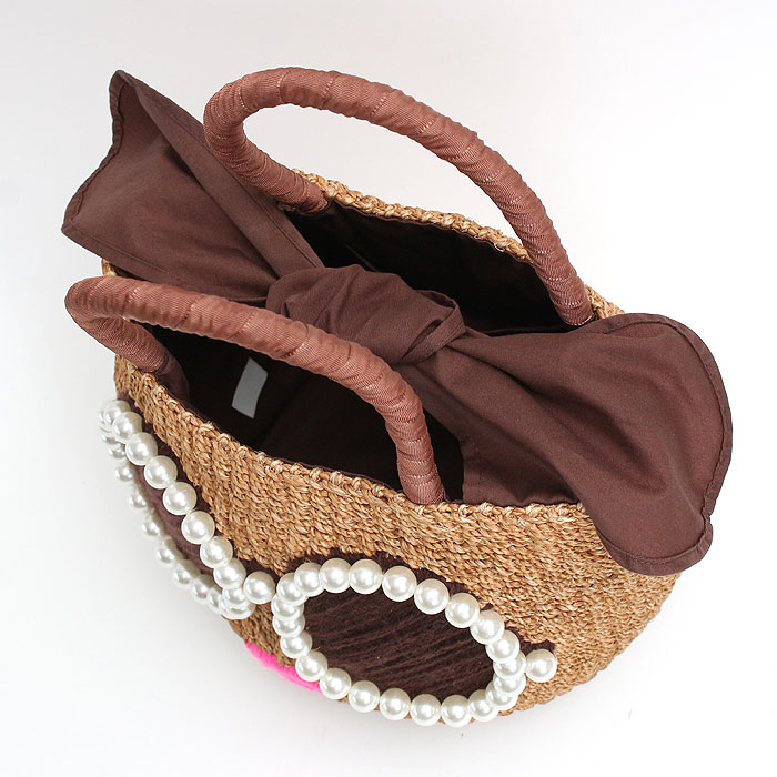 楽天市場】アジョリー バッグ かごバッグ かご パールサングラスかご