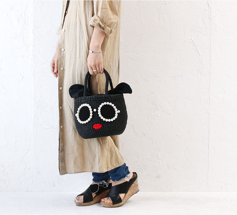 楽天市場】アジョリー バッグ かごバッグ かご パールサングラスかご