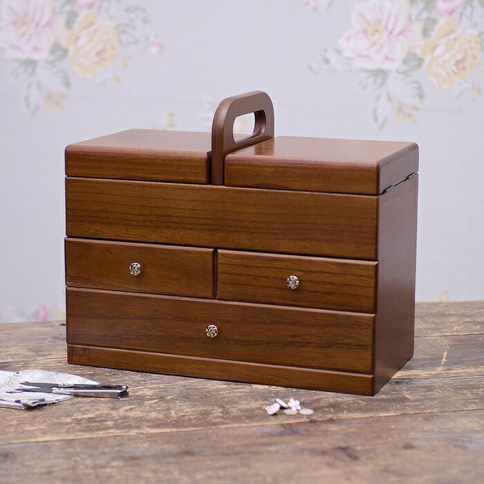 楽天市場】木製ソーイングボックス17-701（裁縫箱）（日本製