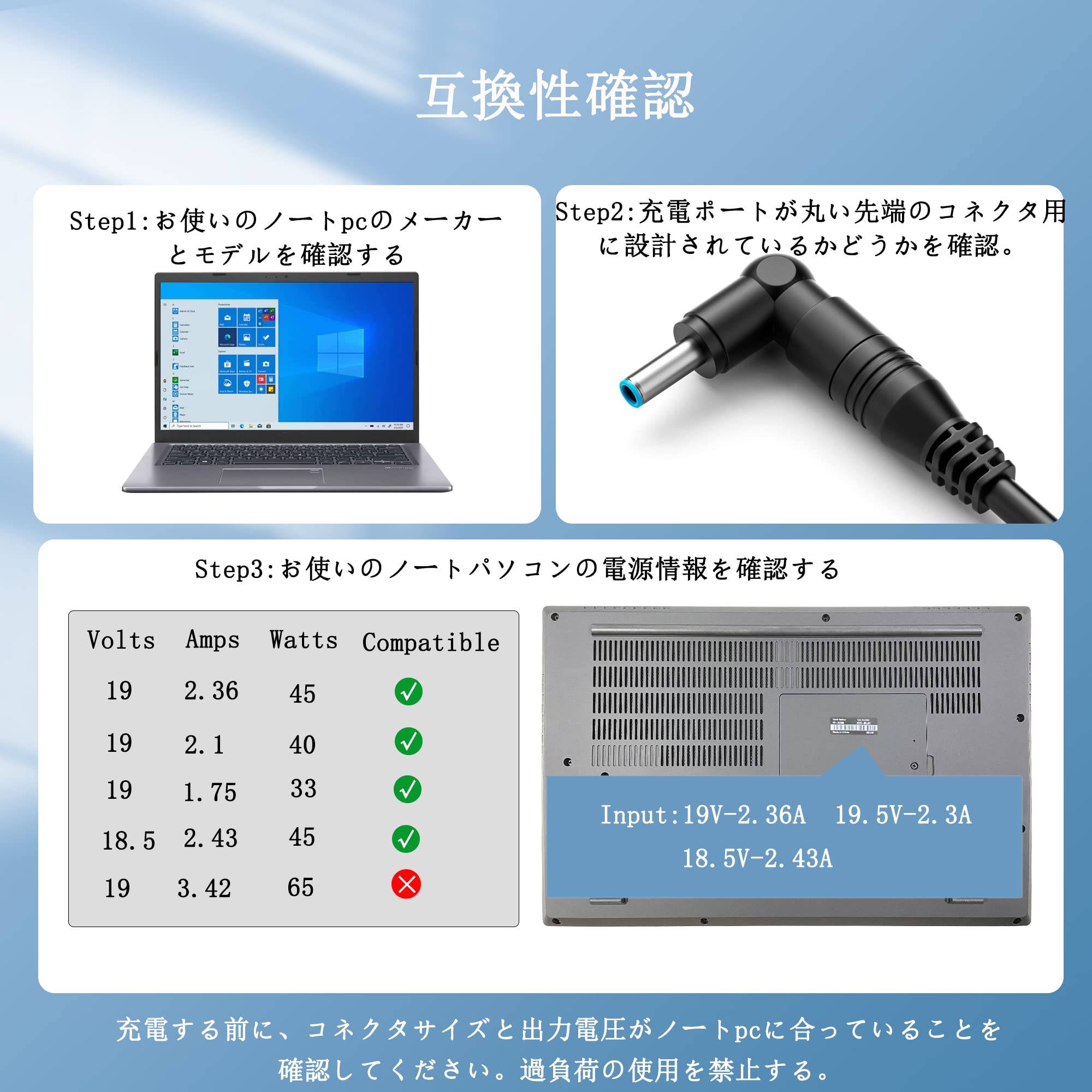 楽天市場】【送料無料】Outtag 45W AC電源アダプタ ノートパソコン用