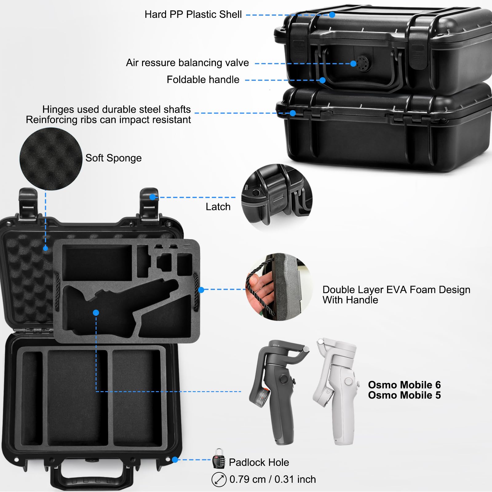 楽天市場】【送料無料】Lekufee 防水ハードケース DJI Osmo Mobile 6