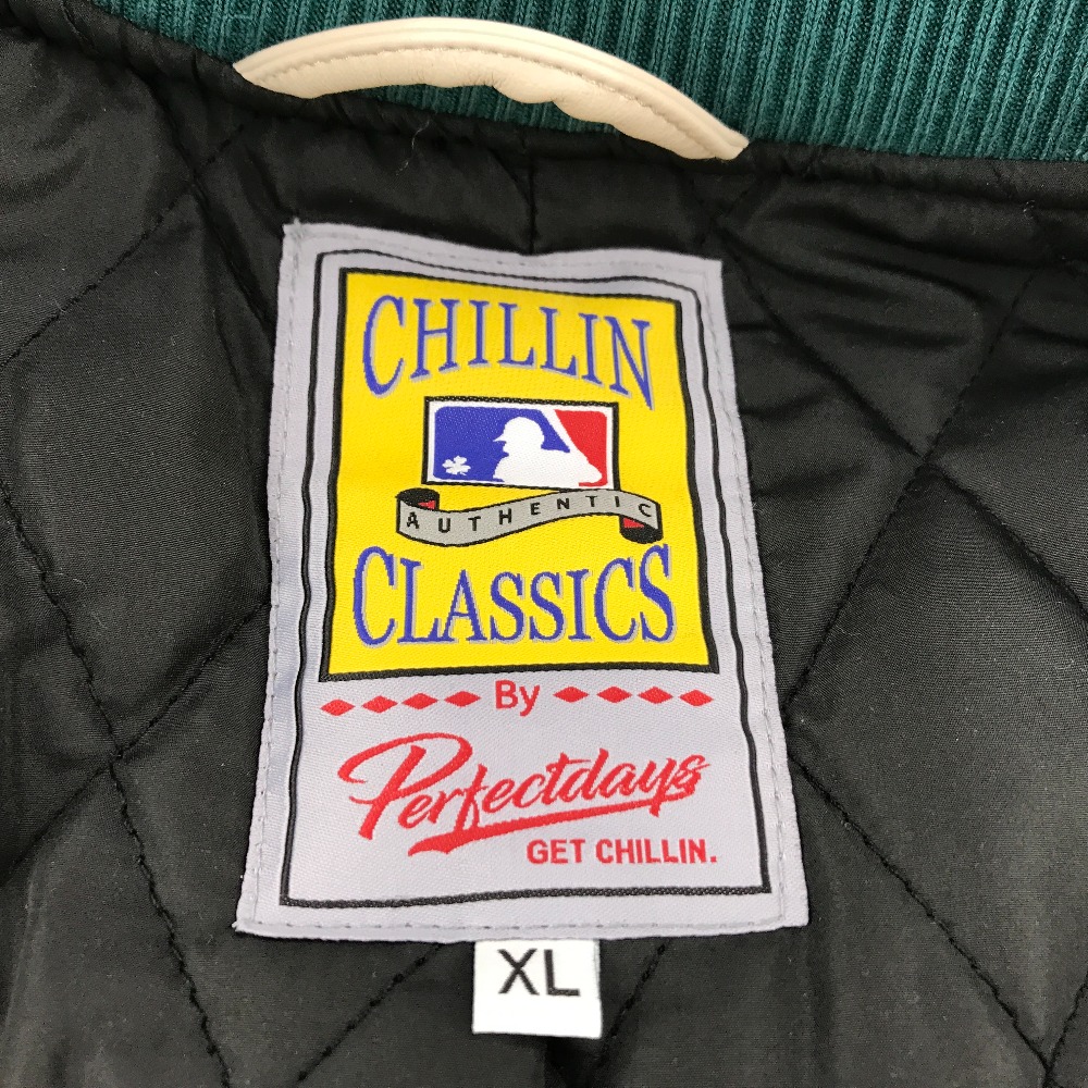 楽天市場】【中古】 CHILLIN CLASSICS チリン STADIUM JACKET グリーン