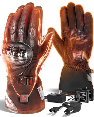 楽天市場】電熱グローブ バイク グローブ 冬 2500mAh カーボンシェル 4