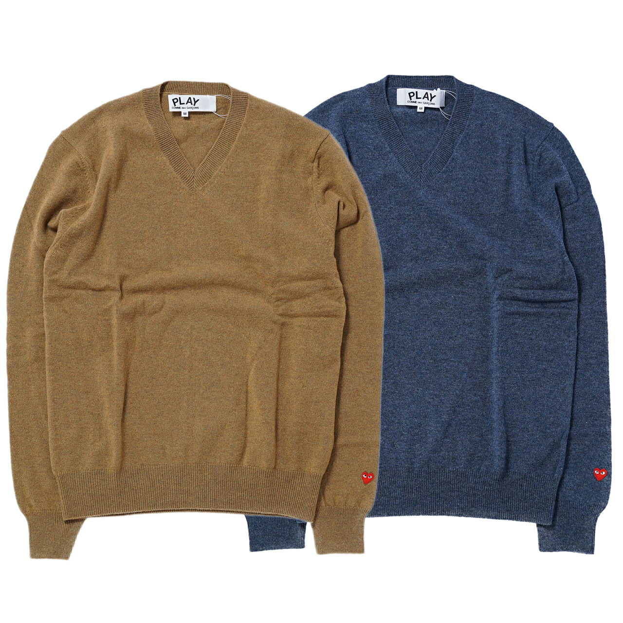 楽天市場】PLAY コムデギャルソン ニット ウール Vネック セーター CG