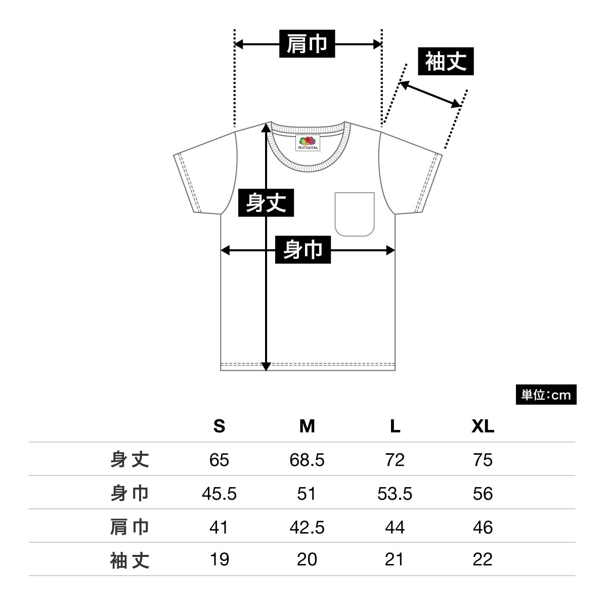 楽天市場】Tシャツ メンズ 半袖 無地 FRUIT OF THE LOOM ポケット T
