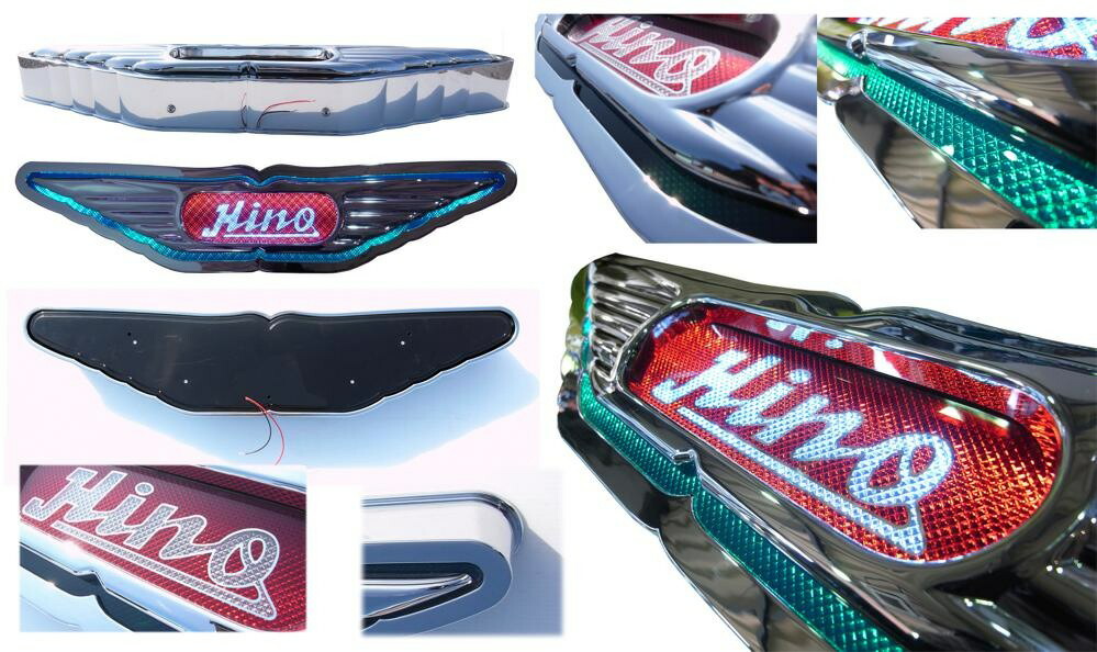 楽天市場】メッキ日野バスマークアンドン 大【Hino文字有り