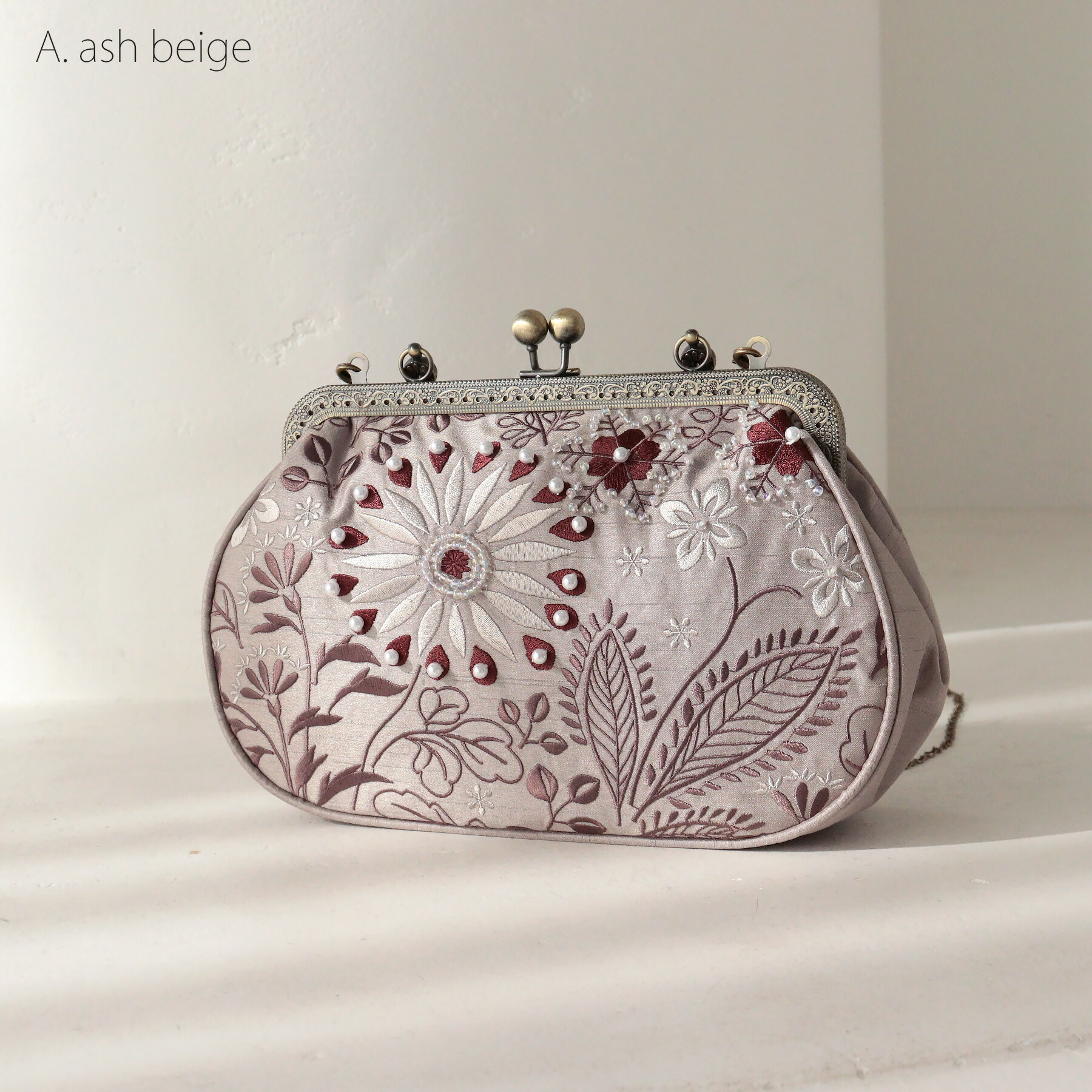 楽天市場】パールビーズバッグ フラワー 更紗 ハンドメイド レトロ