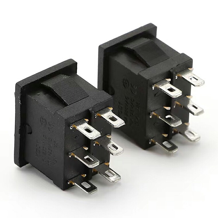 楽天市場】ロッカースイッチ 6ピン 2極双投 式 3ポジション ON / OFF