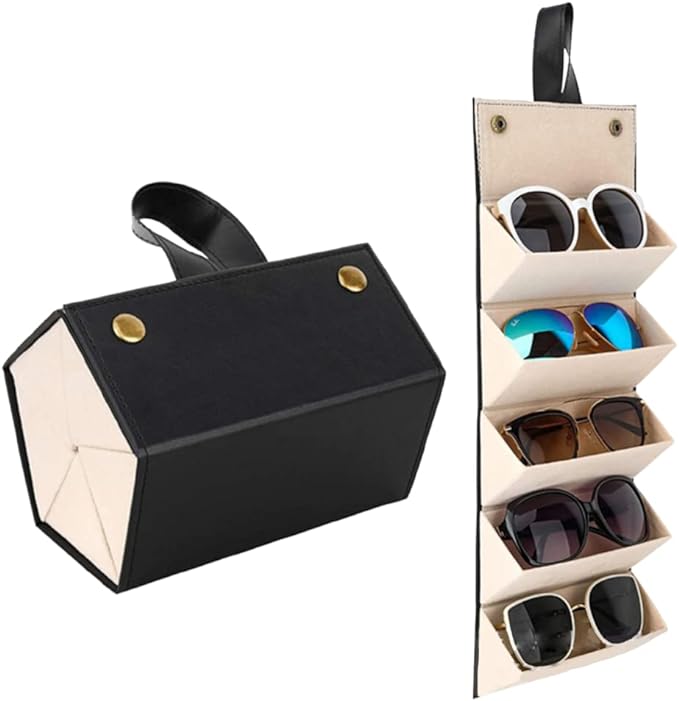 楽天市場】メガネケース 複数収納 眼鏡収納 5本 レザー 壁掛け