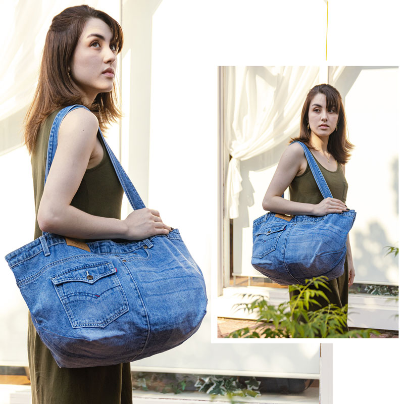 楽天市場】【公式】デニム マザーズトートバッグ UK Trident リメイク