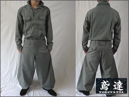 楽天市場】【鳶達 数量限定 処分】【上下セット】オープンシャツ＆細身