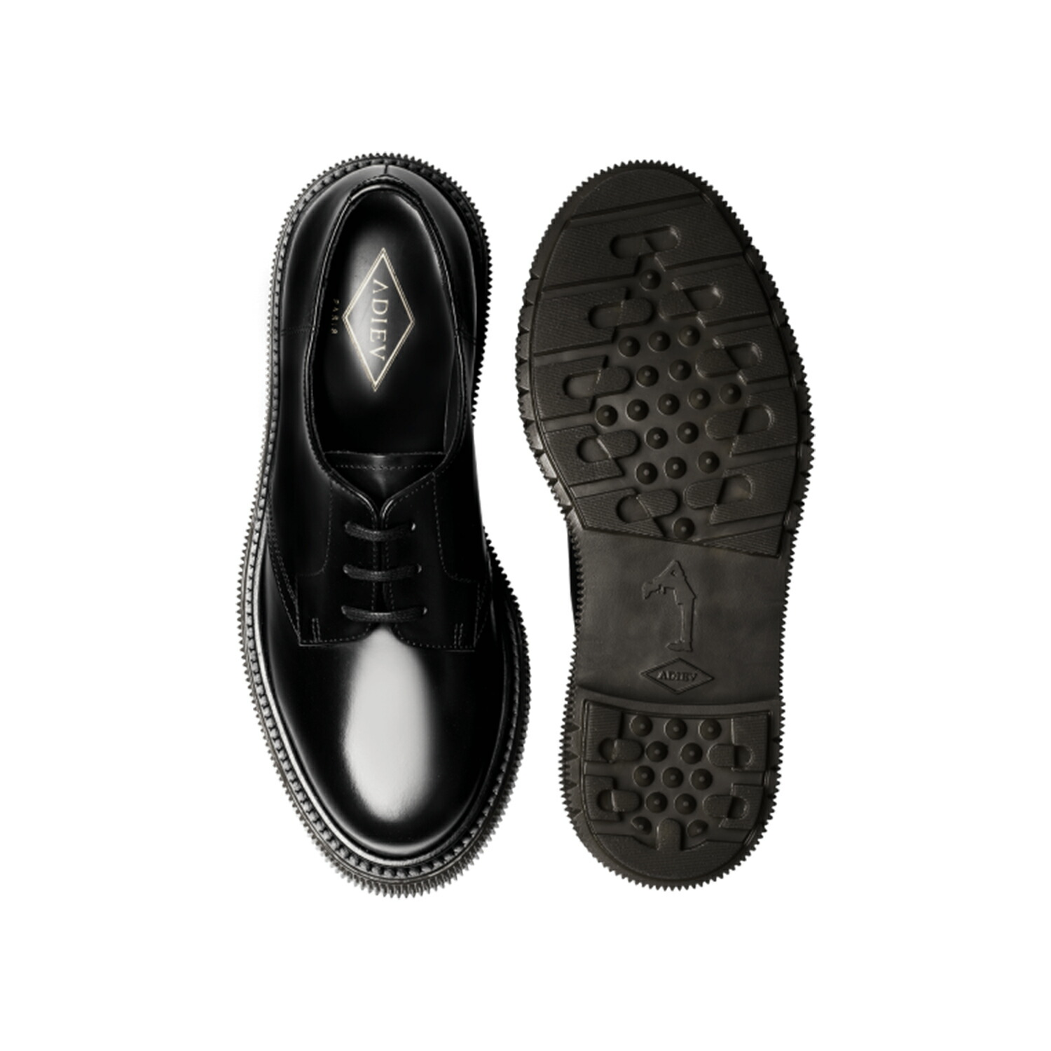 楽天市場】ADIEU | TYPE132 (BLACK) 本革 ダービーシューズ