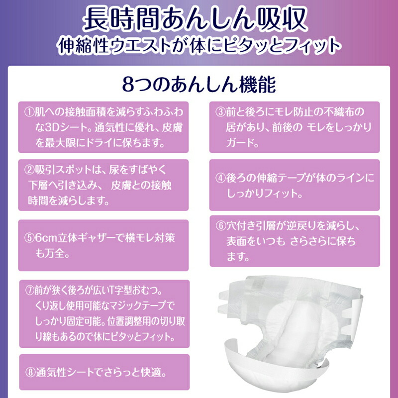 楽天市場】のびるぴたり テープ式 介護オムツS5回分（24枚）x4袋箱販売