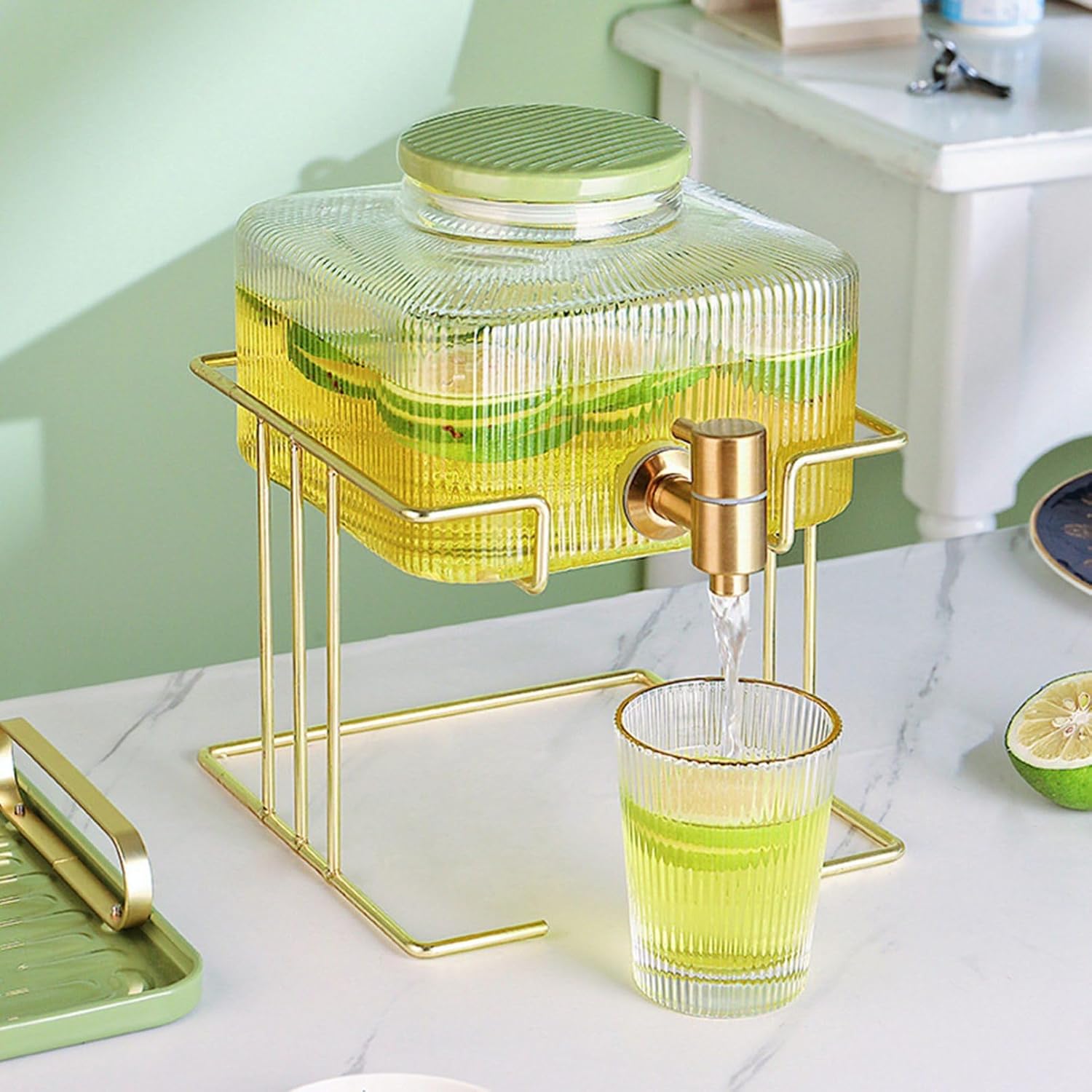 楽天市場】ガラス 蛇口付き 保存容器 ドリンクサーバー ピッチャー 冷