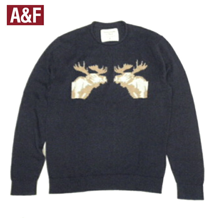 楽天市場】アバクロ ムースロゴセーター Abercrombie&Fitch コットン