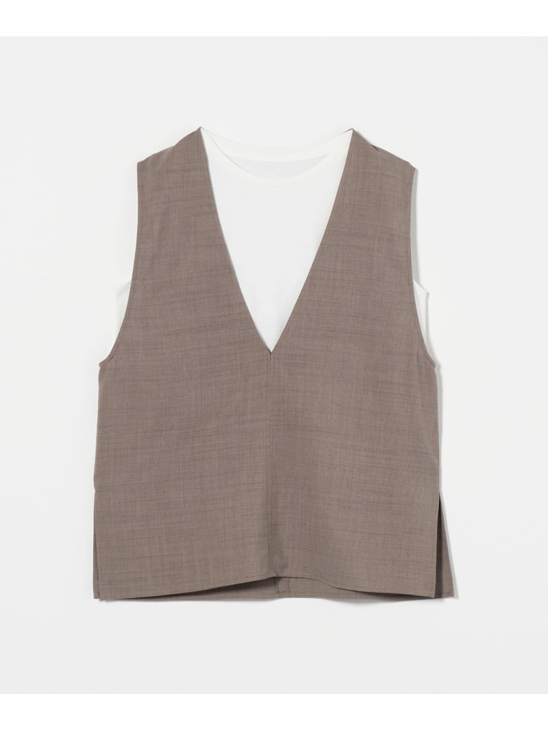 楽天市場】【SALE／50%OFF】リネンライク Vネックベスト+ノースリーブ