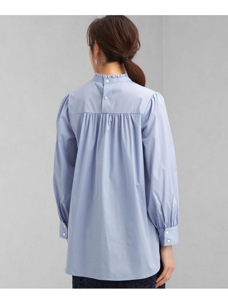 楽天市場】【SALE／70%OFF】ブロード スタンド フリル ネック ブラウス