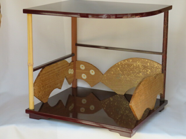 楽天市場】（八月☆特売品）鵬雲斎好写 固定式 寿扇棚USED 茶道具