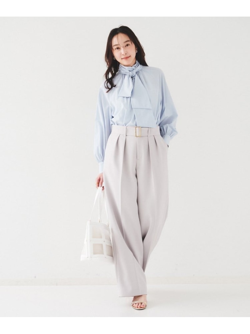 楽天市場】【SALE／40%OFF】【通勤】ボウタイ付スタンドネック