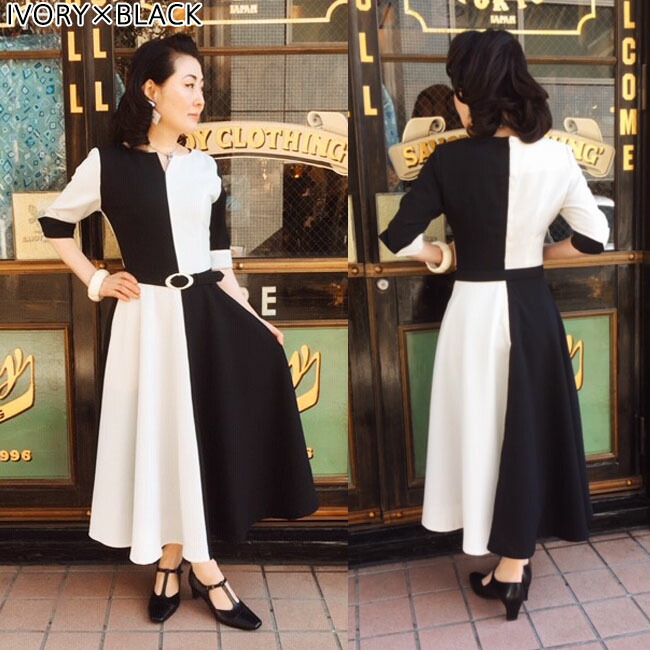 楽天市場】SAVOY CLOTHING Miriam Checker One-Piece バイカラー