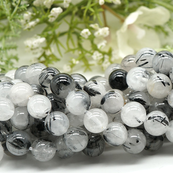 楽天市場】ブラックルチル ブレスレット ブラックトルマリン イン