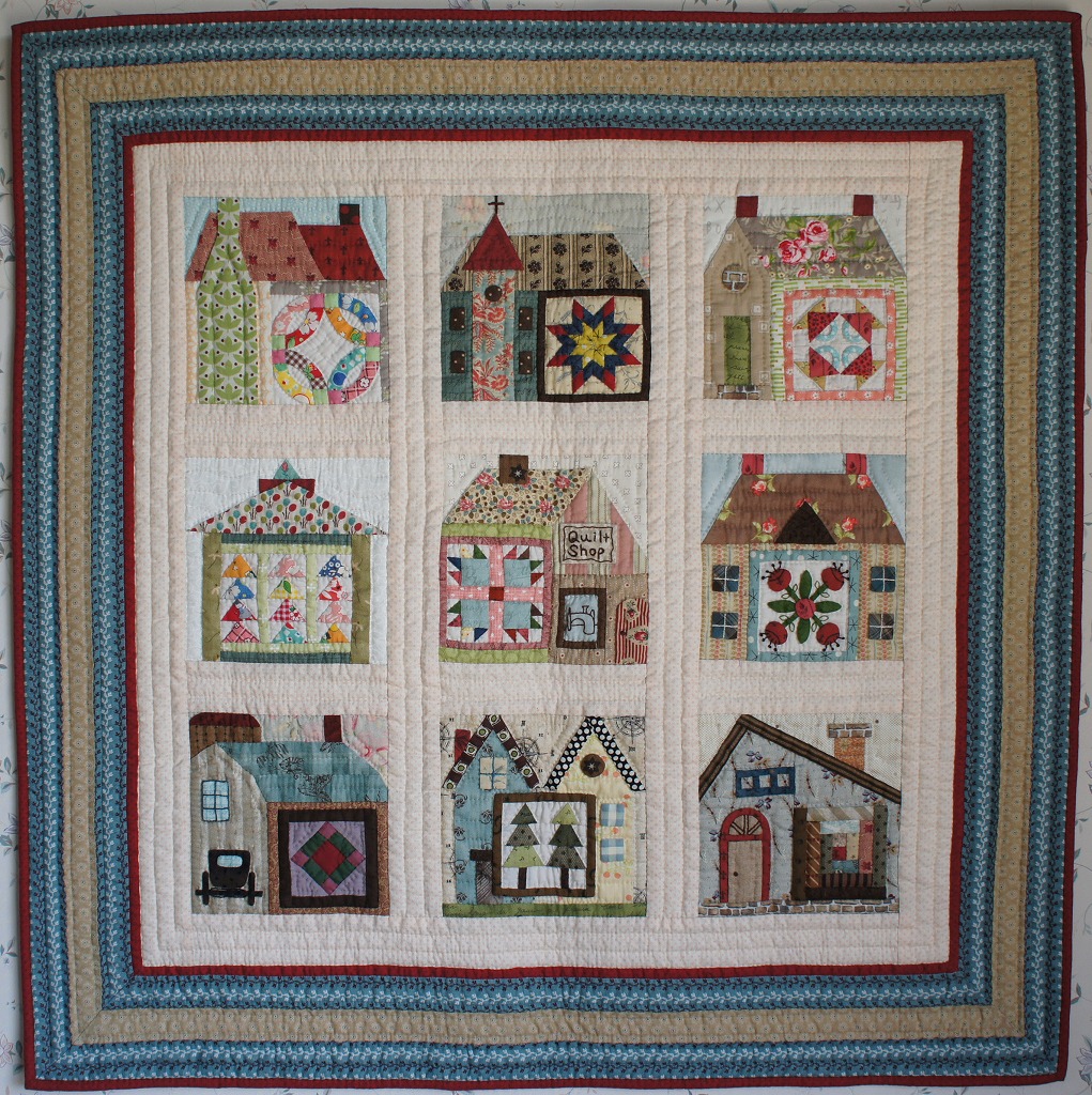 楽天市場】パッチワークキット ミニハウスのタペストリー 【柴田明美