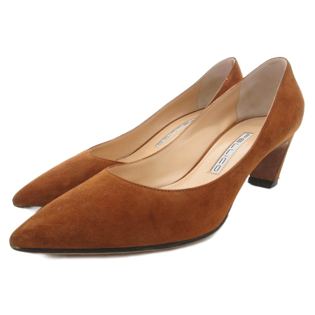 未使用品✨ペリーコ スウェードフラットパンプス スタッズ ベージュ 36