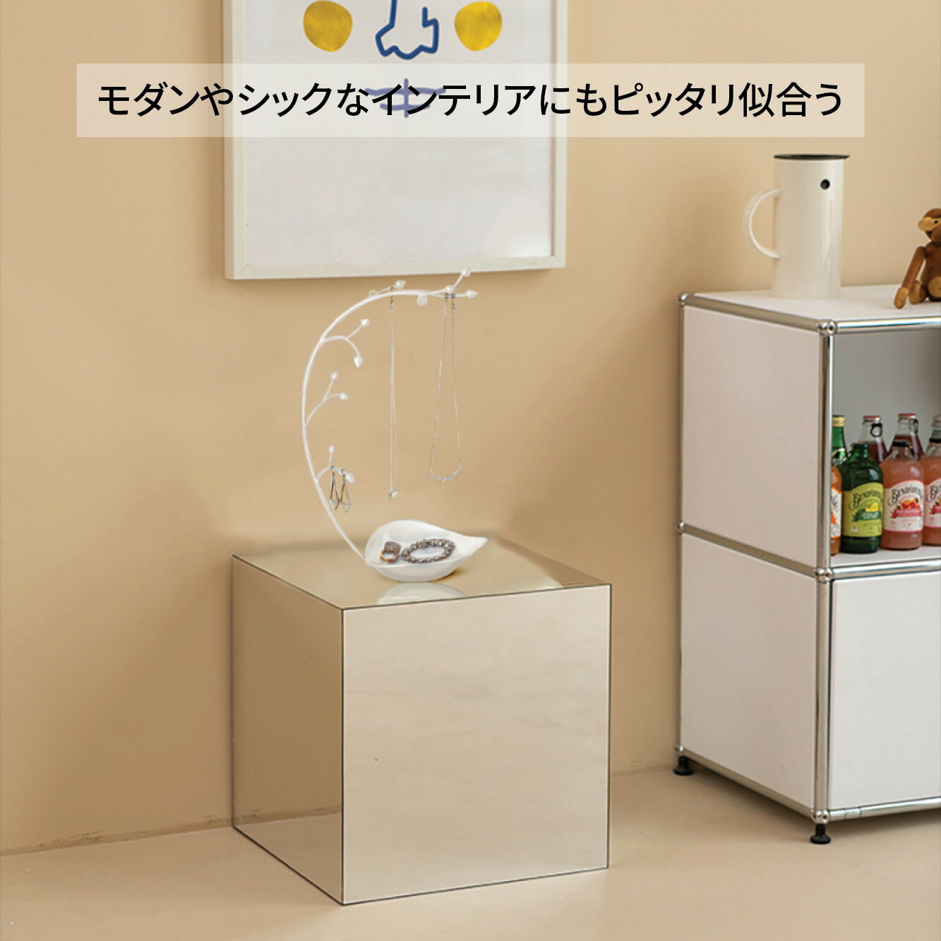 楽天市場】VeroMan サイドテーブル 鏡 ミラー ソファーサイド ベッド