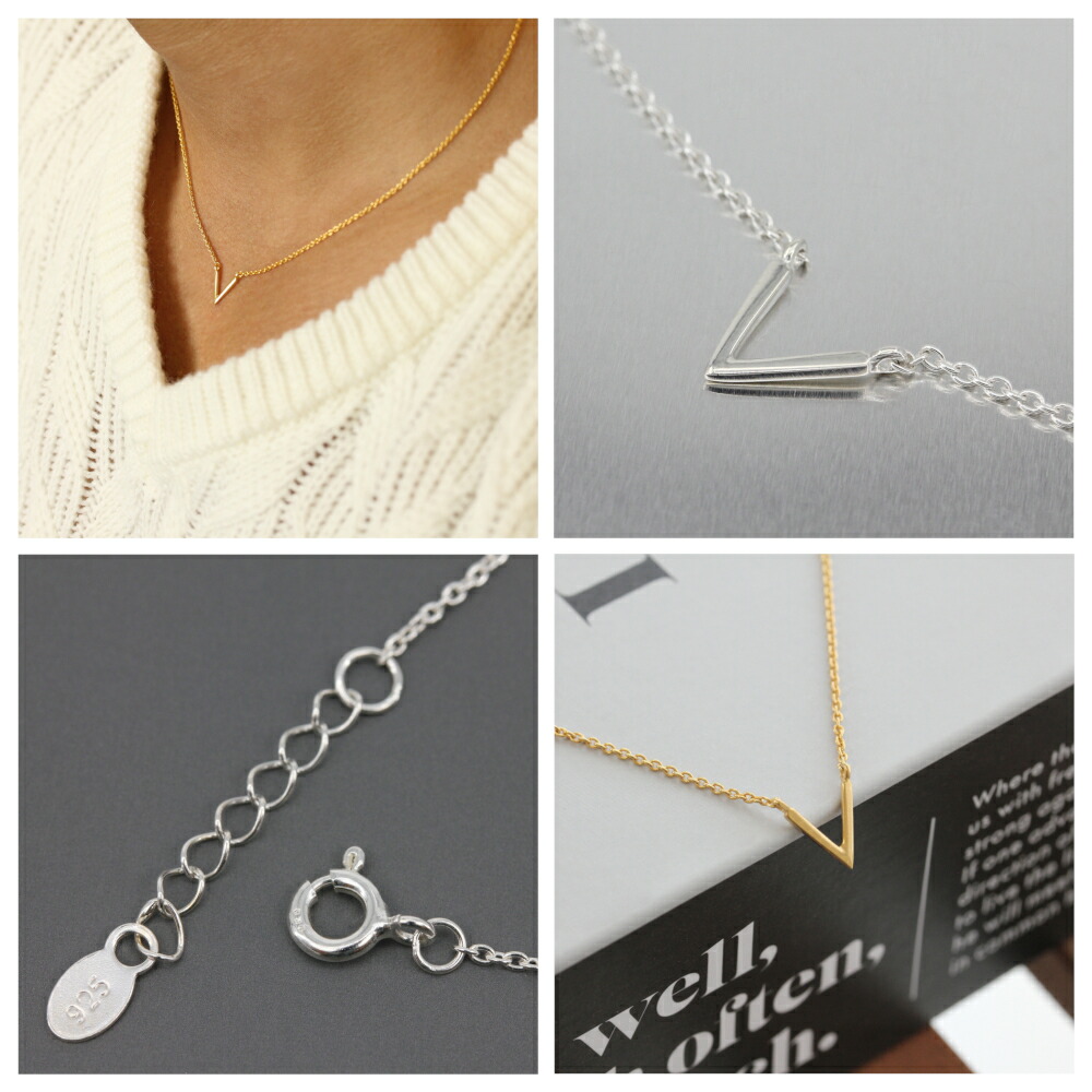 楽天市場】V字ネックレス メンズ レディース シルバー 925 ゴールド