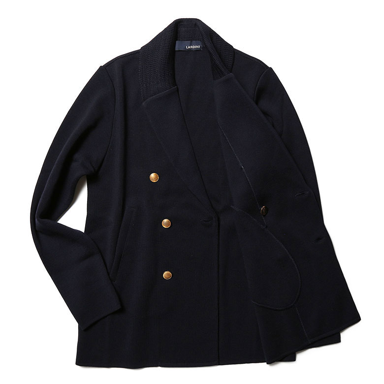 楽天市場】ラルディーニ ニットジャケット ダブル 金ボタン ショール