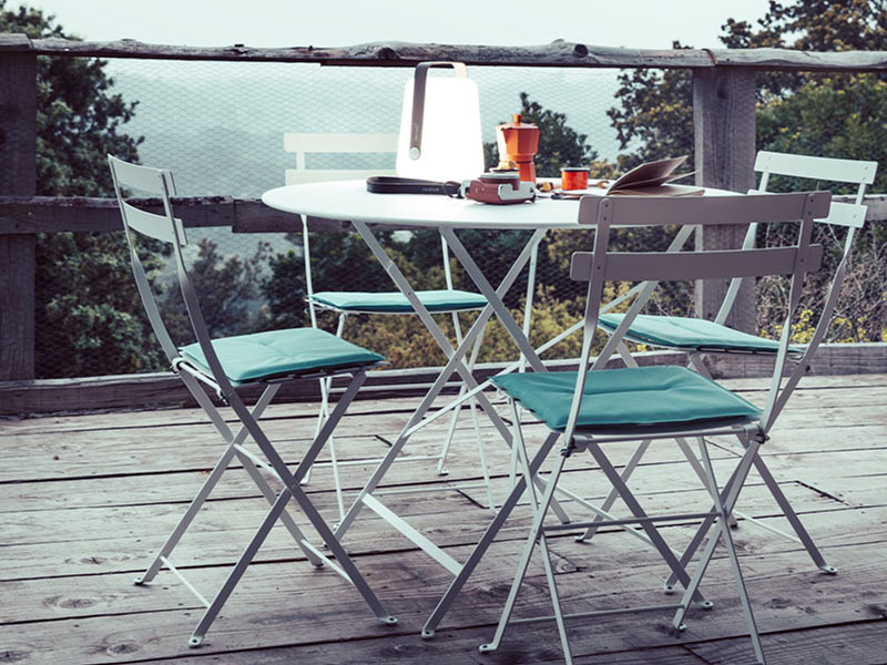 楽天市場】フェルモブ ビストロ ラウンド テーブル 77Hと チェア 2脚