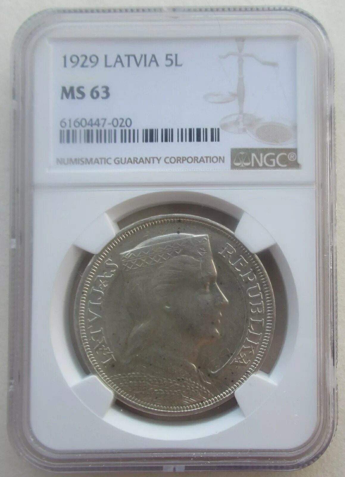 楽天市場】NGC MS63 ラトビア 1929 銀貨 5 ラティ : WORLD RESOURCE