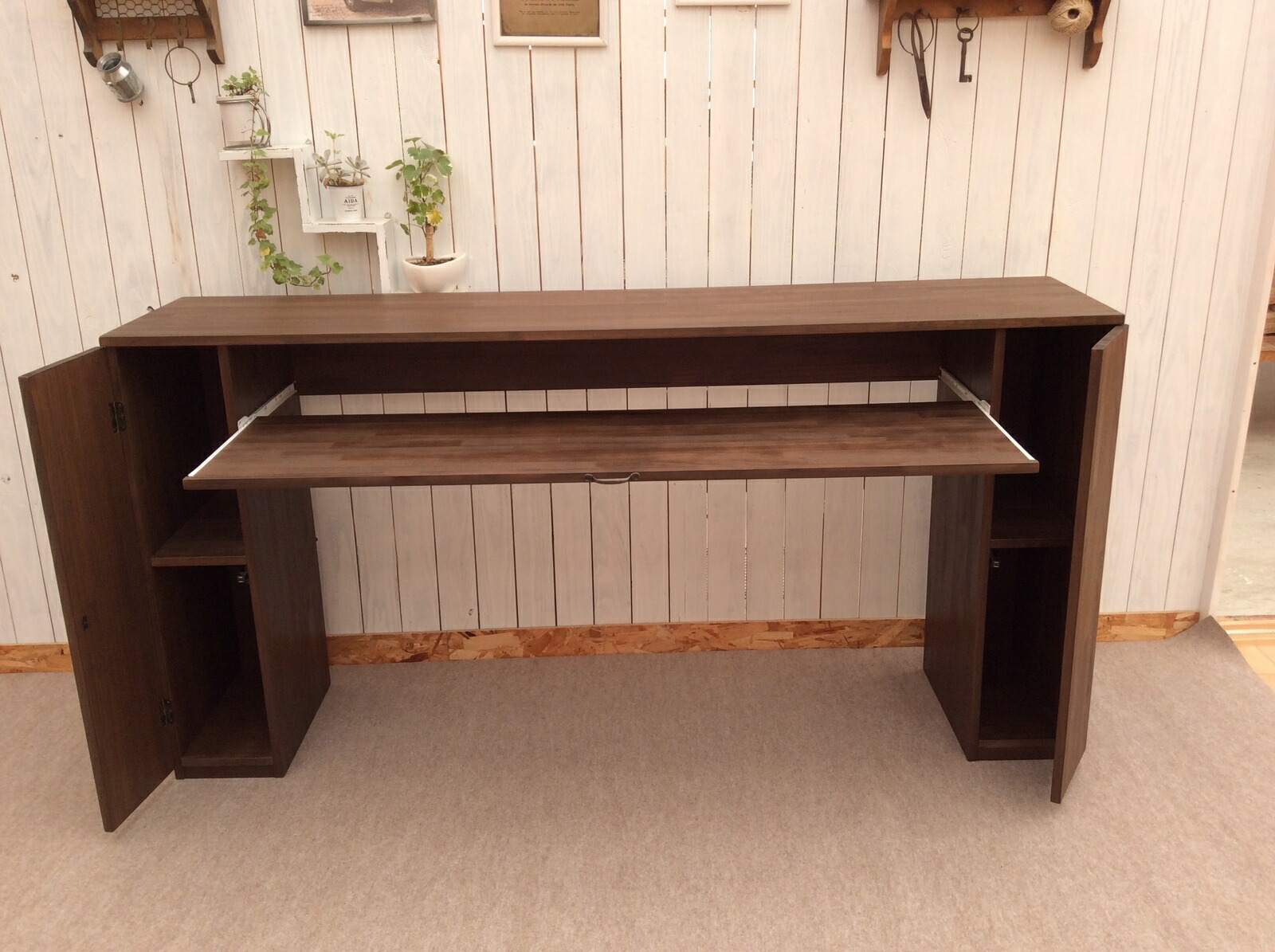 楽天市場】☆アンティーク/学習机/収納デスク/ピアノ台/作業台セット