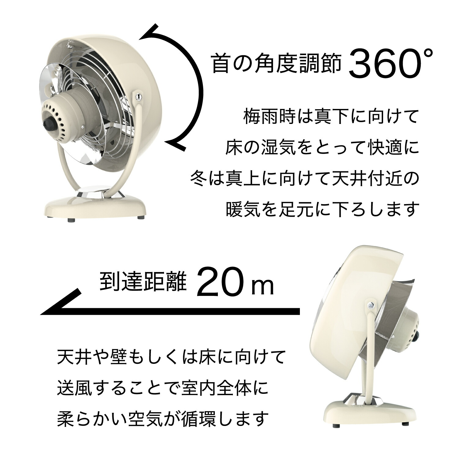 楽天市場】【公式】 ボルネード サーキュレーター 扇風機 24畳 【3年