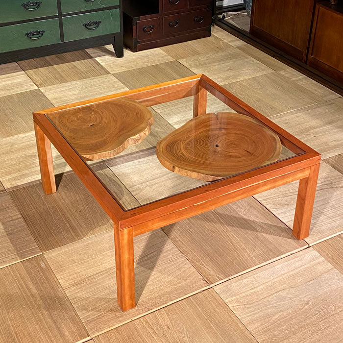 楽天市場】一枚板テーブル ケヤキ 欅 けやき 一枚板 座卓 ガラス